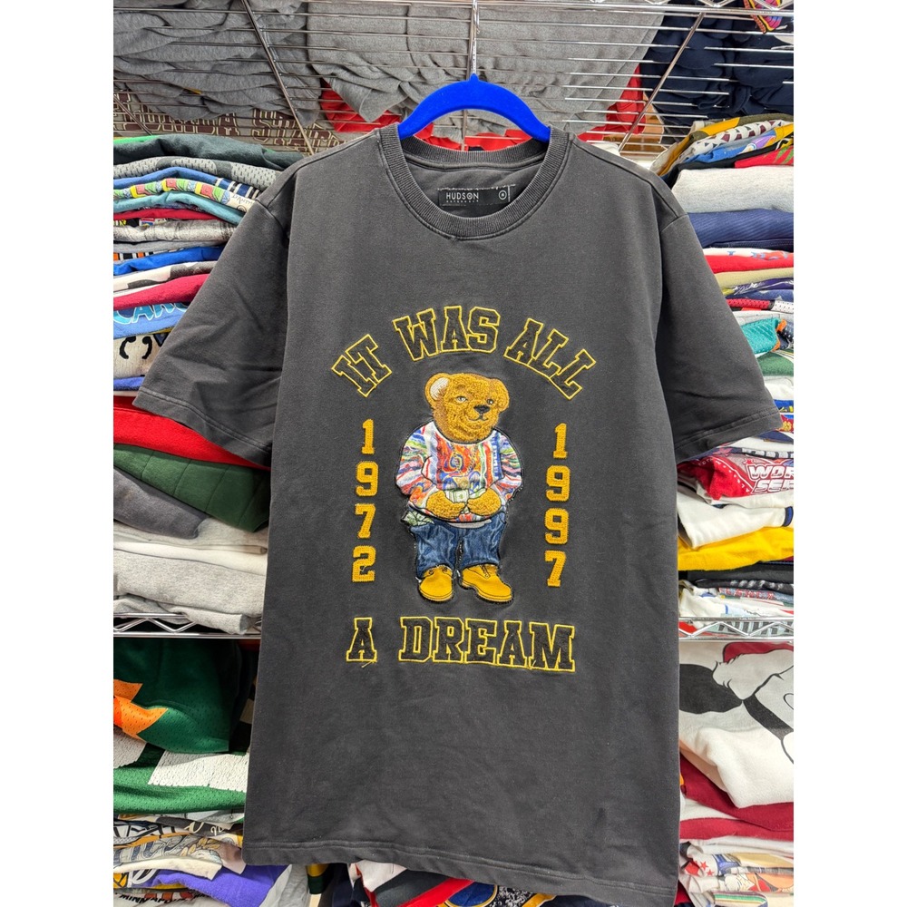 Hudson Outerwear Mens It Was All A Dream Biggie Bear Graphic T-Shirt Black M